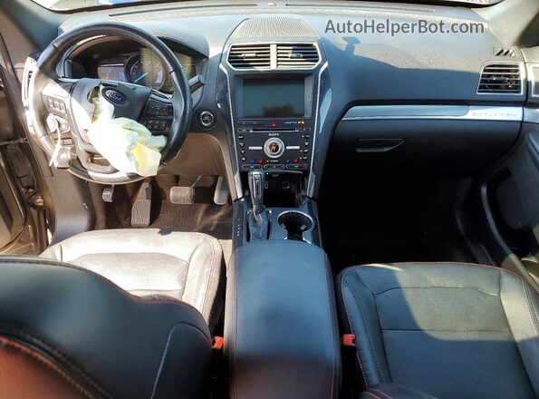 1FM5K8GT5HGC53375 2017 FORD EXPLORER Gray წინა პანელის ხედი