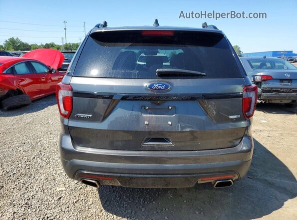 1FM5K8GT5HGC53375 2017 FORD EXPLORER Gray უკანა ხედი