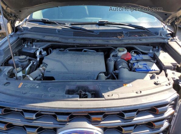 1FM5K8GT5HGC53375 2017 FORD EXPLORER Gray ძრავის განყოფილების ხედი
