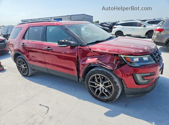 1FM5K8GT6GGA24637 2016 FORD EXPLORER Red წინა მარჯვენა