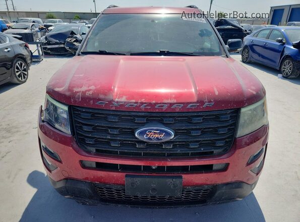 1FM5K8GT6GGA24637 2016 FORD EXPLORER Red წინა ხედი