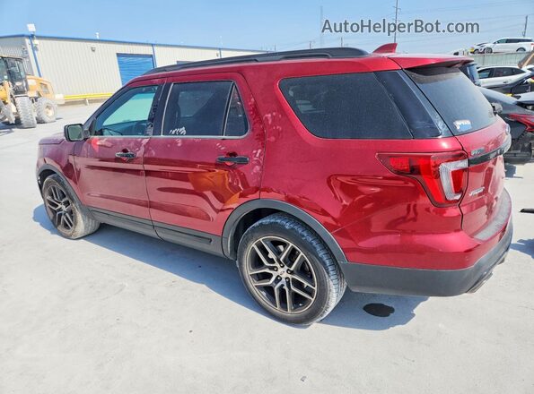 1FM5K8GT6GGA24637 2016 FORD EXPLORER Red უკანა მარცხენა