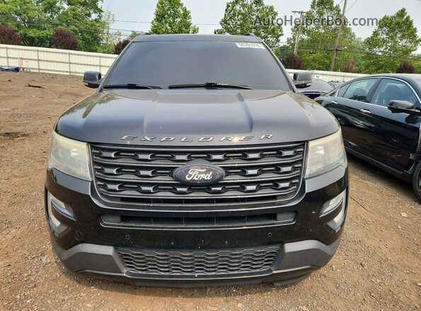 1FM5K8GT6GGC25146 2016 FORD EXPLORER Black Դիմացի տեսք