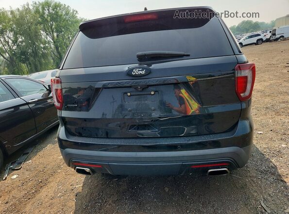 1FM5K8GT6GGC25146 2016 FORD EXPLORER Black Հետևի տեսք