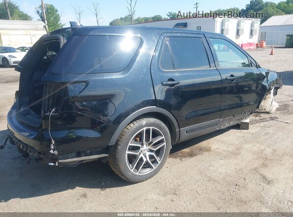 1FM5K8GT6GGC26958 2016 FORD EXPLORER Black Задня права чверть