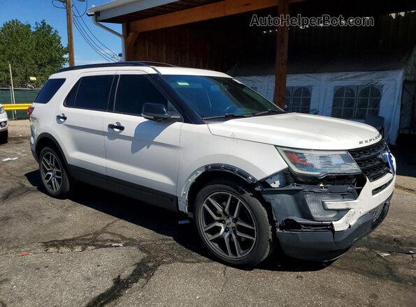 1FM5K8GT6HGC36889 2017 FORD EXPLORER Белый Передняя правая четверть