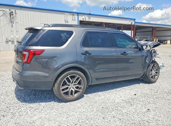 1FM5K8GT6HGD78725 2017 FORD EXPLORER Charcoal Trasero derecho