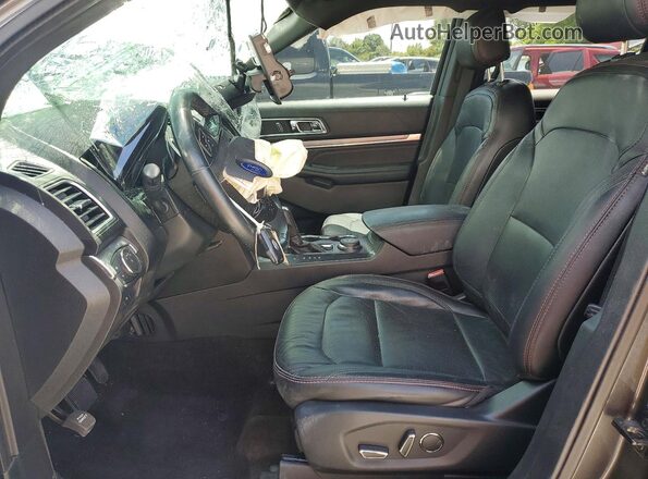 1FM5K8GT6HGD78725 2017 FORD EXPLORER Charcoal Vista interior delantera