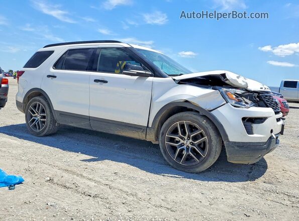 1FM5K8GT6KGA32827 2019 FORD EXPLORER White Przód prawy