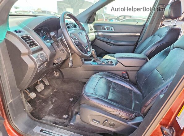 1FM5K8GT7GGA85477 2016 FORD EXPLORER Orange Widok wnętrza z przodu