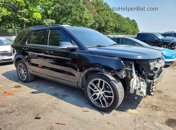 1FM5K8GT7HGC51028 2017 FORD EXPLORER Black Front right