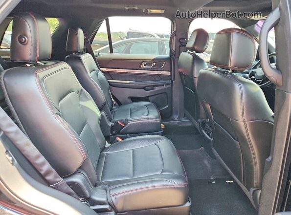 1FM5K8GT7HGC51028 2017 FORD EXPLORER Black Rear interior view