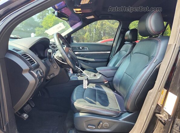 1FM5K8GT7HGC51028 2017 FORD EXPLORER Black Front interior view