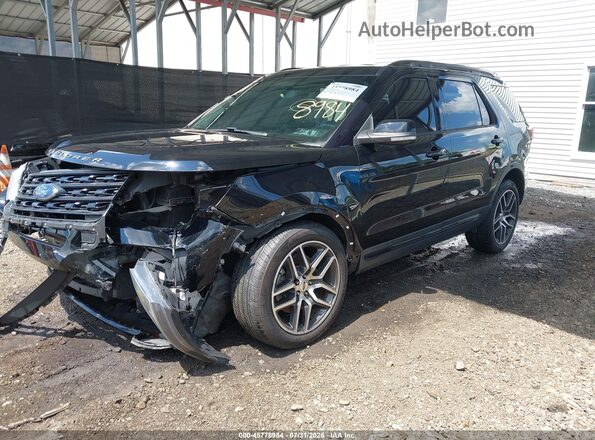 1FM5K8GT7HGE26748 2017 FORD EXPLORER Black Передня ліва чверть