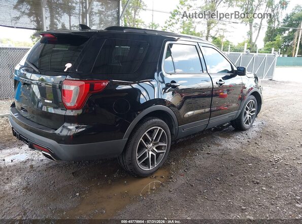 1FM5K8GT7HGE26748 2017 FORD EXPLORER Black Задня права чверть