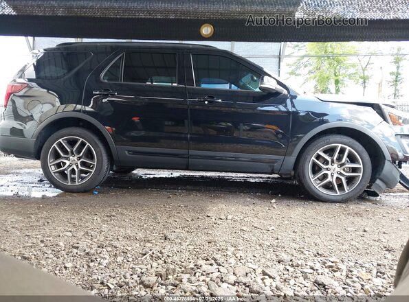 1FM5K8GT7HGE26748 2017 FORD EXPLORER Black Вид задньої частини салону