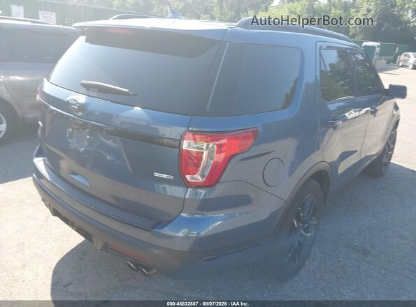 1FM5K8GT7JGA39249 2018 FORD EXPLORER Blue Tył prawy
