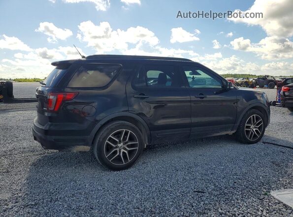 1FM5K8GT7KGA08259 2019 FORD EXPLORER Черный Передняя правая четверть