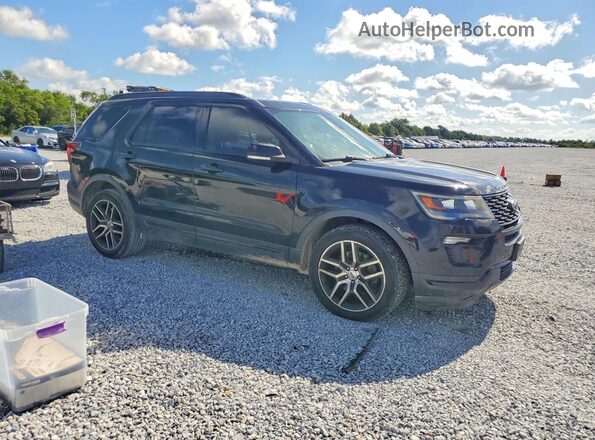 1FM5K8GT7KGA08259 2019 FORD EXPLORER Черный Вид спереди
