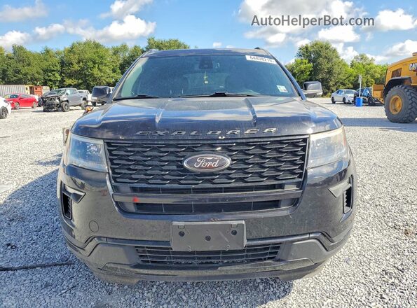 1FM5K8GT7KGA08259 2019 FORD EXPLORER Черный Вид сзади