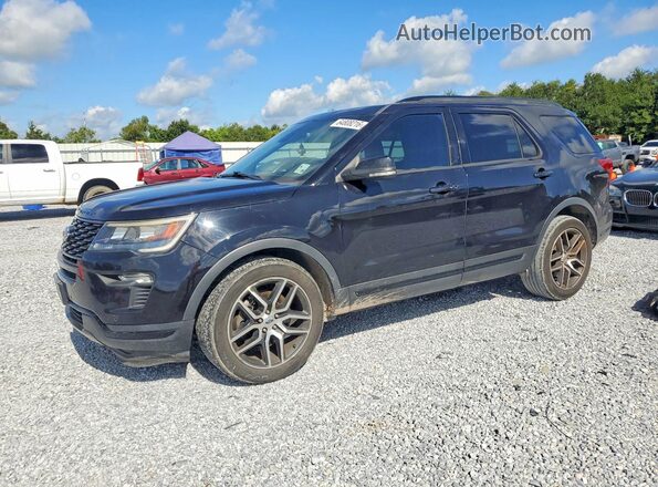 1FM5K8GT7KGA08259 2019 FORD EXPLORER Черный Задняя левая четверть