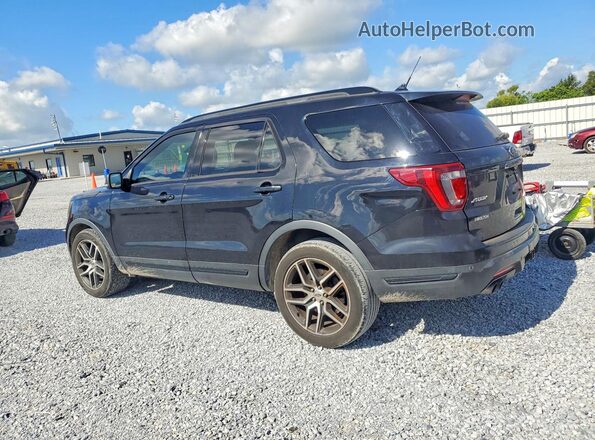 1FM5K8GT7KGA08259 2019 FORD EXPLORER Черный Задняя правая четверть