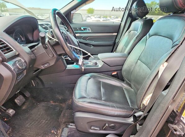 1FM5K8GT8GGD00798 2016 FORD EXPLORER Black წინა სალონის ხედი