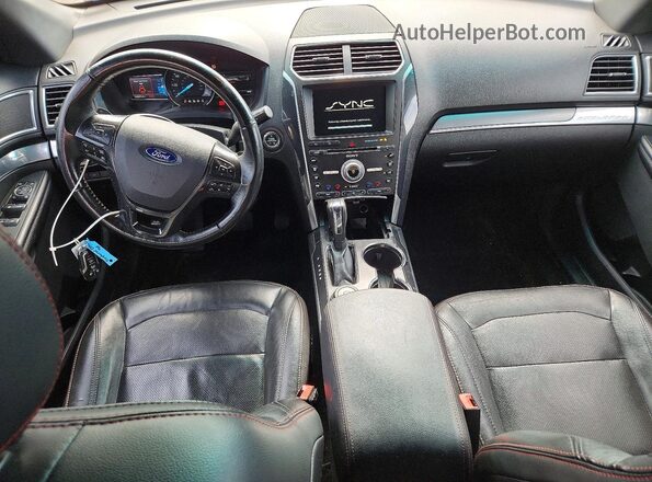 1FM5K8GT8GGD00798 2016 FORD EXPLORER Black წინა პანელის ხედი