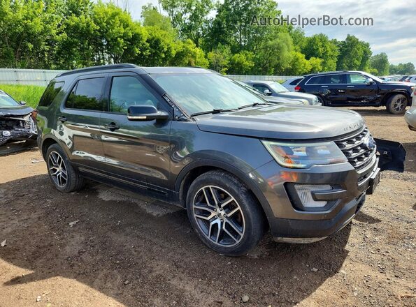 1FM5K8GT8HGD45533 2017 FORD EXPLORER Charcoal Передня права чверть