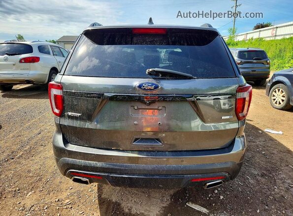 1FM5K8GT8HGD45533 2017 FORD EXPLORER Charcoal Вид ззаду