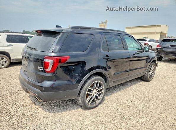 1FM5K8GT9GGA52173 2016 FORD EXPLORER Black Հետևի աջ