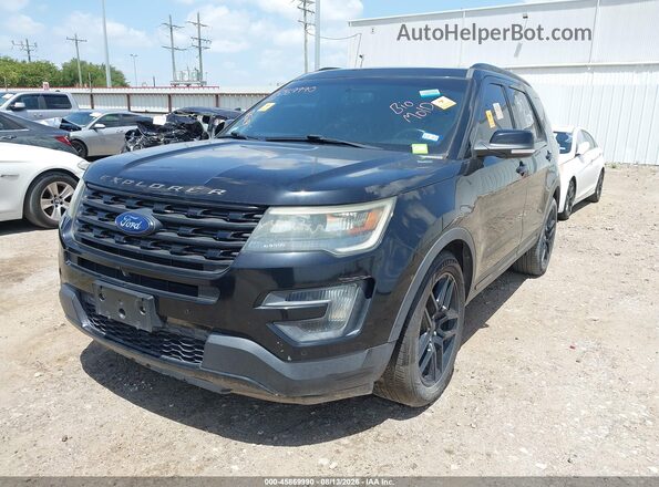 1FM5K8GT9GGA75629 2016 FORD EXPLORER Черный Вид спереди