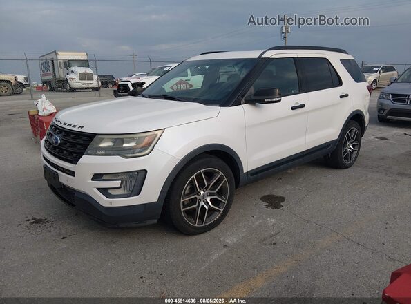 1FM5K8GT9GGC47674 2016 FORD EXPLORER White Передня ліва чверть