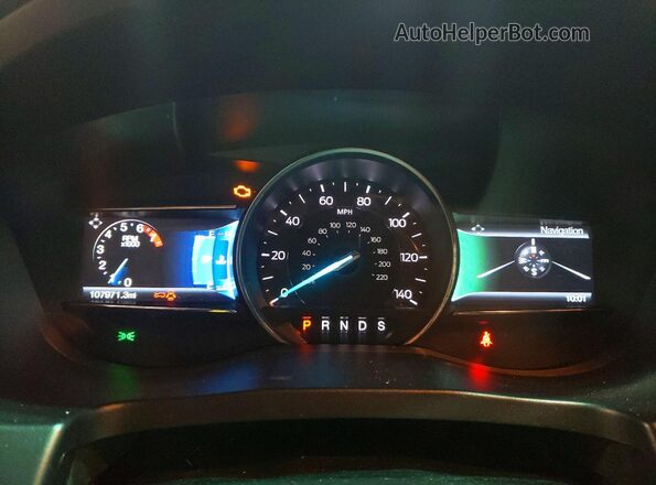 1FM5K8GT9GGC58402 2016 FORD EXPLORER White Instrument cluster view