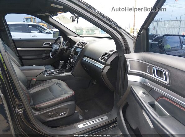 1FM5K8GT9HGD22102 2017 FORD EXPLORER Black წინა სალონის ხედი