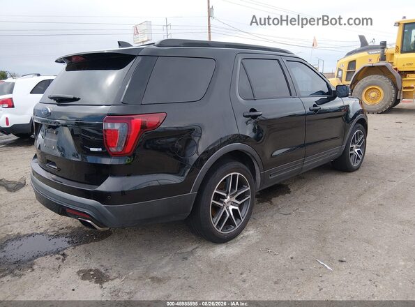 1FM5K8GT9HGD22102 2017 FORD EXPLORER Black უკანა მარჯვენა