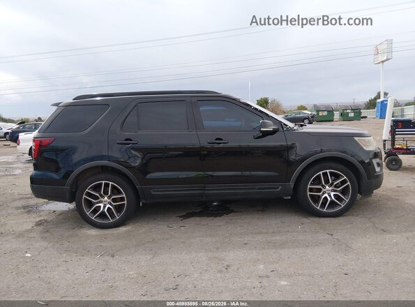1FM5K8GT9HGD22102 2017 FORD EXPLORER Black უკანა სალონის ხედი