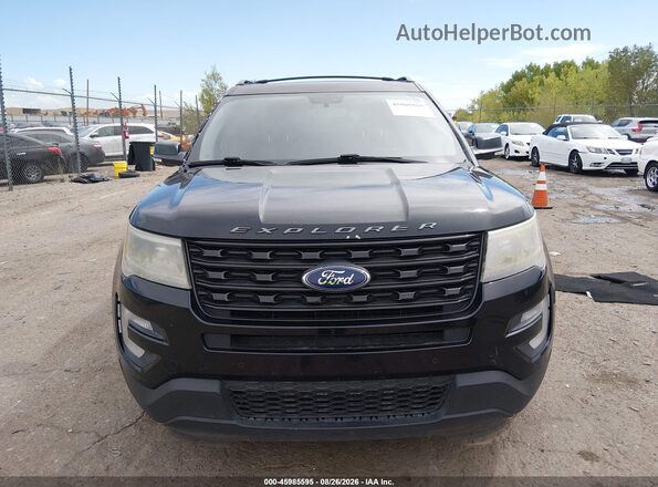 1FM5K8GT9HGD22102 2017 FORD EXPLORER Black ხელსაწყოთა პანელის ხედი