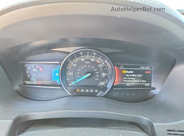 1FM5K8GT9HGD33651 2017 FORD EXPLORER White Вид щитка приладів