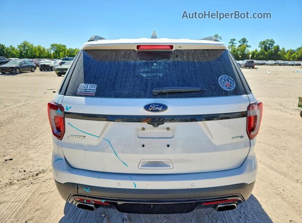 1FM5K8GT9HGD33651 2017 FORD EXPLORER White Вид ззаду