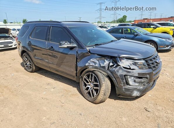 1FM5K8GT9HGD98970 2017 FORD EXPLORER Серый Передняя правая четверть