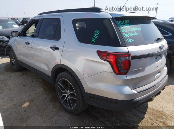 1FM5K8GT9JGC05349 2018 FORD EXPLORER Silver Trasero izquierdo