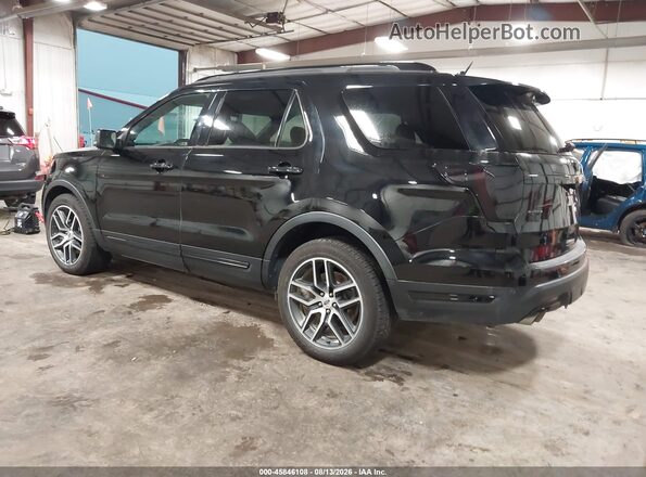 1FM5K8GT9JGC72291 2018 FORD EXPLORER Черный Задняя левая четверть