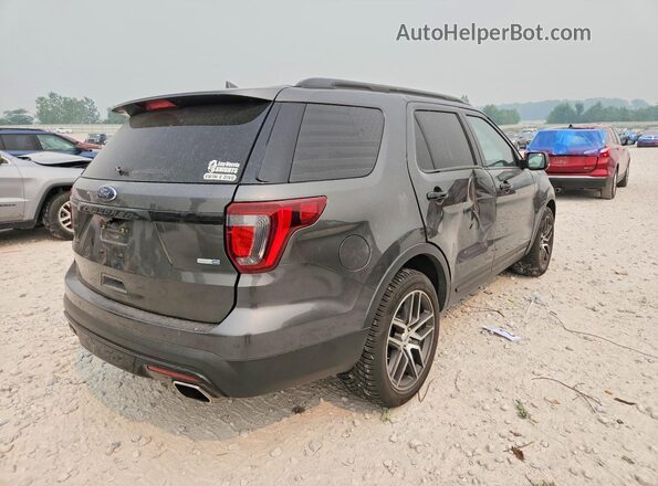 1FM5K8GTXGGD24682 2016 FORD EXPLORER Gray Trasero derecho