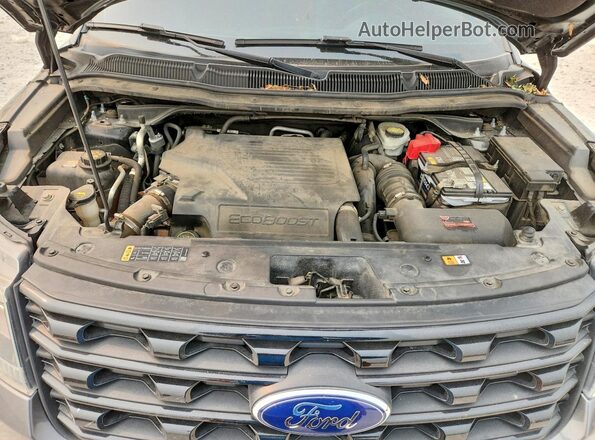 1FM5K8GTXGGD24682 2016 FORD EXPLORER Gray Vista del compartimento del motor