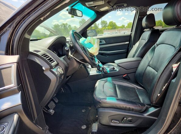 1FM5K8GTXHGA07177 2017 FORD EXPLORER Черный Вид салона спереди