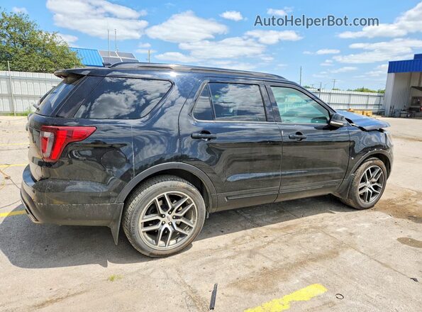 1FM5K8GTXHGA07177 2017 FORD EXPLORER Черный Задняя правая четверть