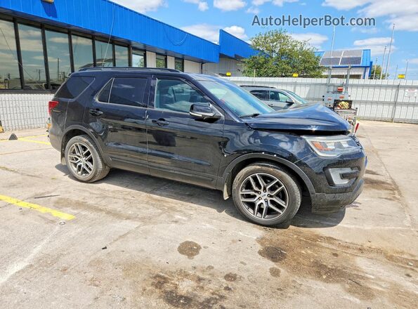 1FM5K8GTXHGA07177 2017 FORD EXPLORER Черный Передняя правая четверть