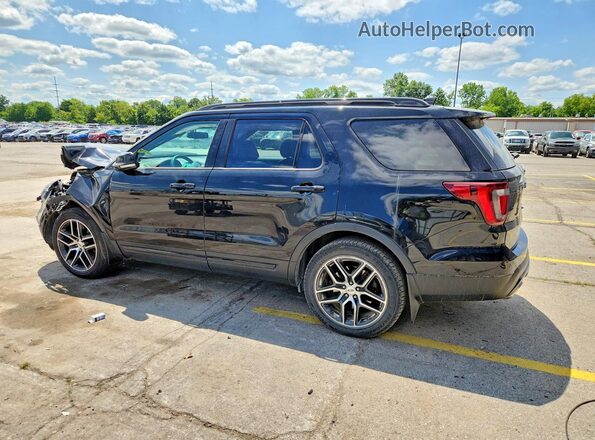 1FM5K8GTXHGA07177 2017 FORD EXPLORER Черный Задняя левая четверть