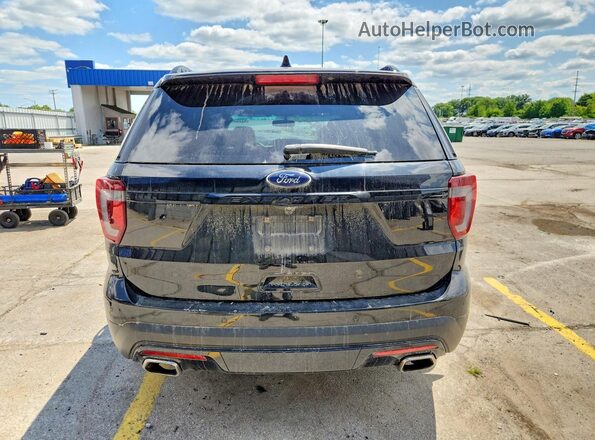 1FM5K8GTXHGA07177 2017 FORD EXPLORER Черный Вид сзади